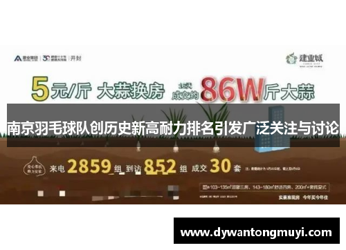 南京羽毛球队创历史新高耐力排名引发广泛关注与讨论