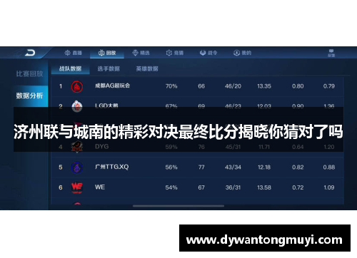 济州联与城南的精彩对决最终比分揭晓你猜对了吗